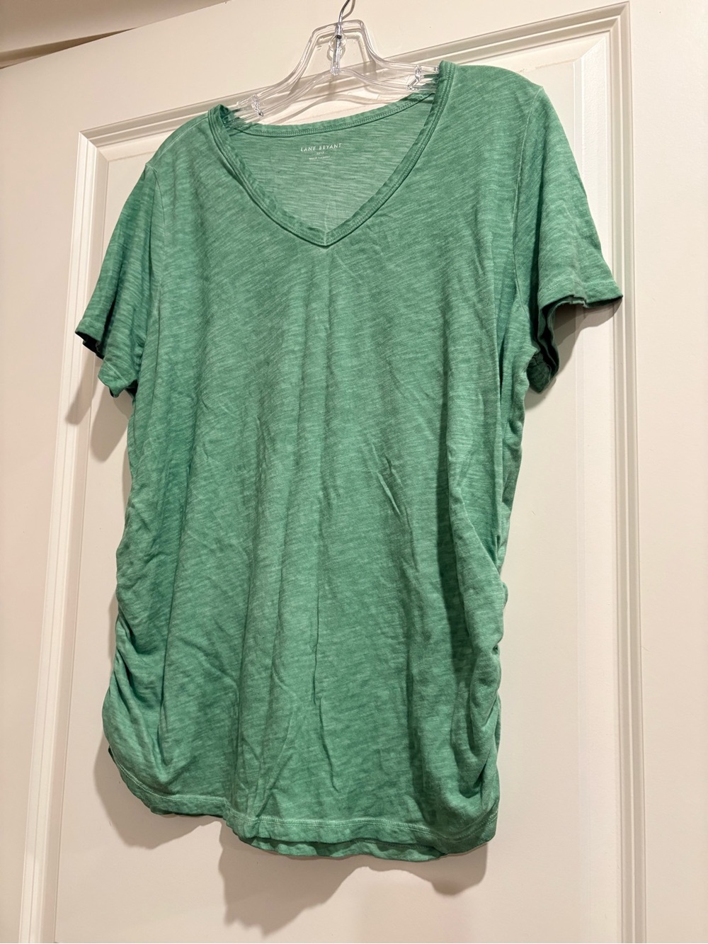 Lane Bryant Mint Green V-Neck Short Sleeve Top